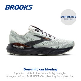 Brooks Women’s Adrenaline GTS 24 Supportive Running Shoe - Mercury/Ebony/Copper - 10 Wide