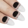 False Nails by Bling Art Black White Glossy Almond Stiletto