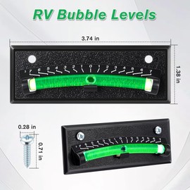 Dunkive 4 Pack Rv Level Bubble,graduated Scale Levels for Precision Leveling,stick on Leveling System for RV, Camper, Trailer and Caravan, High Visibility Bubble Level, Black