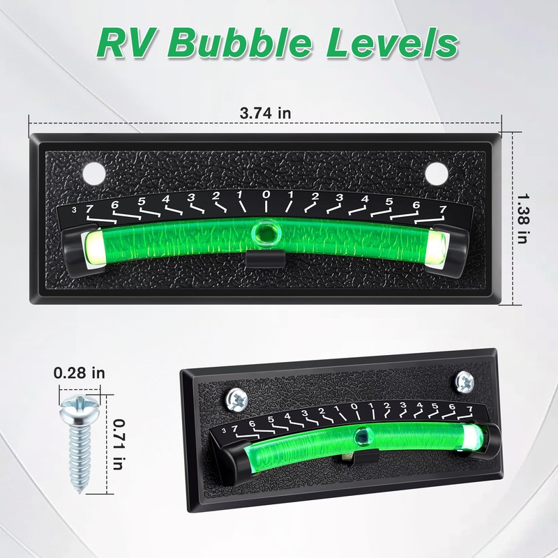 Dunkive 4 Pack Rv Level Bubble,graduated Scale Levels for Precision