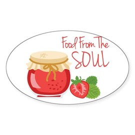 CafePress Food from The Soul Sticker Oval Car Bumper Sticker