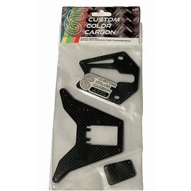 For Team Associated Team Associated RC10GT Gloss Black Carbon Fiber Kit 3pc Shock Towers Wide Kit
