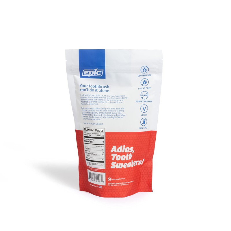 Epic 100% Xylitol Mints - Aspartame Free, Sugar Free -