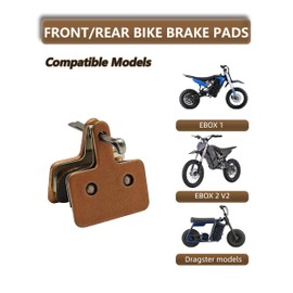 YAORISE Sintered Brake Pads for EBOX 1, EBOX 2 EBOX V3 and Ebox Dragster Models Dirt Bike, Rear and Front Disc Brake Pads, Ebike Accessories Replacement Parts for EBOX Dragster