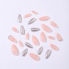 BABALAL White Press on Nails Almond Medium Fake Nails with