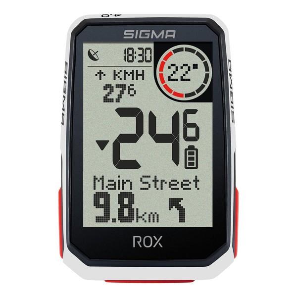 Sigma Rox 4.0 Hr Set Bicycle Computer White One Size