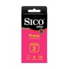Sico Play, Condón de látex texturizado sabor fresa 3 piezas