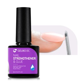 Gelike EC Pro Nail Glue & Strengthener: Nude 6-in-1 Nail Adhesive for Repair - Strengthening & Protein Repair - Perfect for Home & Salon Use 11547 - UV Needed
