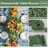 3 Pcs 10Ft Cheesecloth Table Runner,35x120 Inch Gauze Table Runner,Rustic