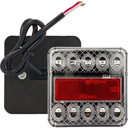 CXTM 2 Pcs LED Anhänger Rückleuchten, 12V Universelle Wasserdichte Rücklicht Anhänger für PKW, LKW, Wohnwagen und Nutzfahrzeuge(White)