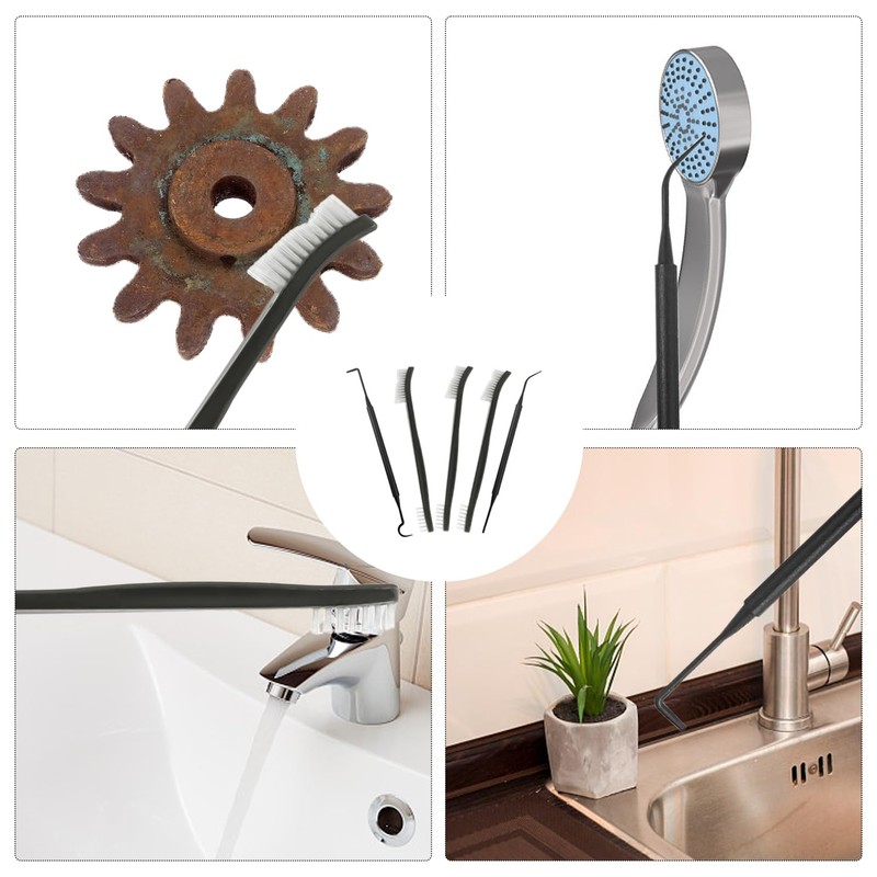 11pcs Cleaning Brush Set, Nylon Double-ended Brush, Double-ended Cleaning Hook,