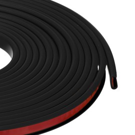 PATIKIL 3/8 Inch x 20 Feet U Shape Edge Banding, TPE Rubber Edge Trim Self Adhesive Veneer Edging Trim for Veneer Furniture Cabinets Shelves Table, Black