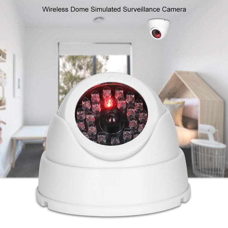 Security Surveillance Camera, Wireless Indoor Outdoor Dome Simulated Surveillance Camera