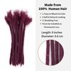 Human Hair Loc Extensions 0.6cm Width 30 Stands Handmade and