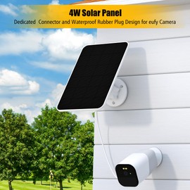 Solar Panel for eufy Camera,Security Camera,4W Solar Panel with Micro USB