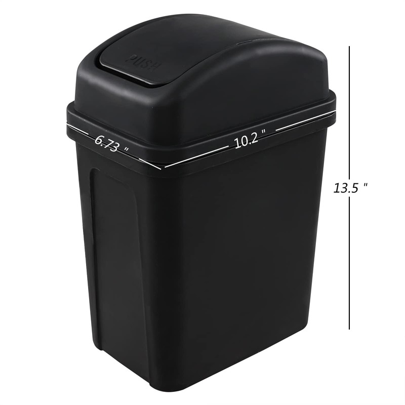 Idotry 1.8 Gallon / 7 Liter Plastic Trash Can, Small