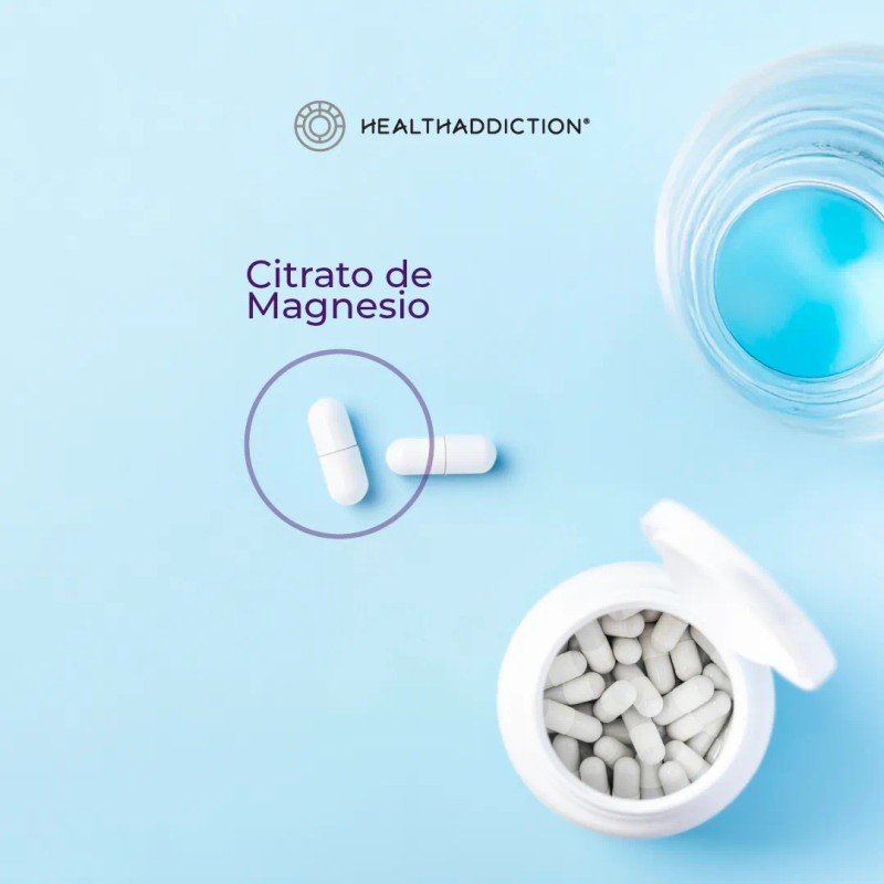 Citrato De Magnesio Mag Complex Healthaddiction. 60 Cápsulas Sin Sabor