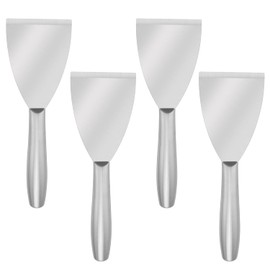 4 Pack 3 Inch Putty Knife Scraper, Putty Knife Set, Stainless Steel Putty Knife, Wallpaper Scraper Paint Scraper Tool for Spreading Drywall Spackle, Plasterboard Mud, Scraping Paint, by GENHAKON.