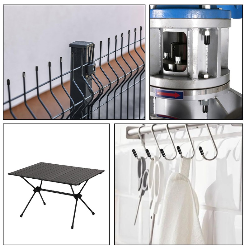 CeaHoify 100Pcs Rubber End Caps 4Mm ID PVC Round Tube