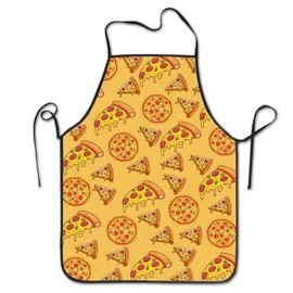 NTPYCO Cute Pizza Apron - Unisex Adults - One Size Fits Most - Modern Style - Polyester - Kitchen Apron - Multi-Purpose - Cartoon Pattern - Drawstring Closure