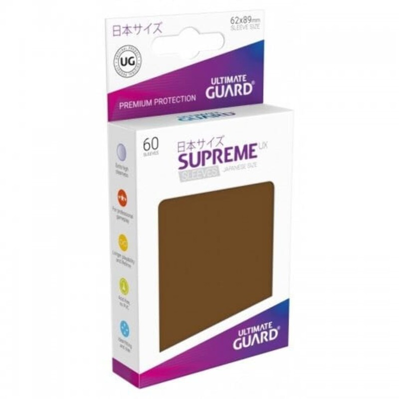 Ultimate Guard Supreme Japanese UX Card Sleeves (60 Piece), Brown