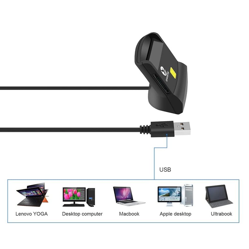 ZOWEETEK IC Card Reader, Card Reader, My Number Compatible, SD