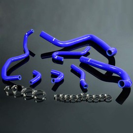 PIT66 Silicone Radiator Hose Kit,Compatible with 1991-1994 Acura Integra DB6 DB8 DC2 B18C B18C1 Blue with Clamps