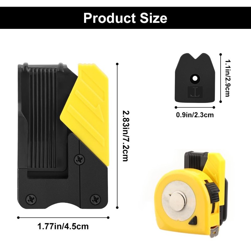 2 Pack Quick-Lock Tape Holder for Belt - Universal Tape
