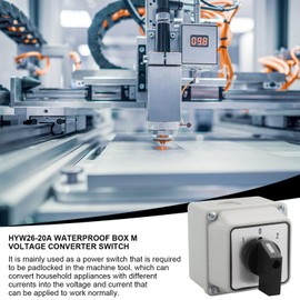 Universal Rotary Switch: Rotary Cam Selector Switch SZW26-20, 660V 20A, Universal Rotary Cam Selector Toggle Switch, Cam Switch 3 Position 3 Phase 12 Terminals, CE, with Master Switch Outer Box