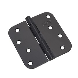 Richelieu 1822FBNRPB Onward (2-Pack) 4-inch (102 mm) Full Mortise Butt Hinge for Interior Door, 5/8-inch Radius, Black Finish