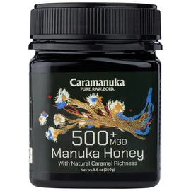 Caramanuka Manuka Honey MGO 500 – 100% Raw & Unfiltered Australian Honey, Independently Lab-Tested for MGO & Glyphosate, Bold Caramel Flavor, 8.8 oz (250g)