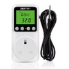 Digital Day-Night Thermostat, 15A Day-Night Temperature Controller, Support Heating/Cooling Mode,