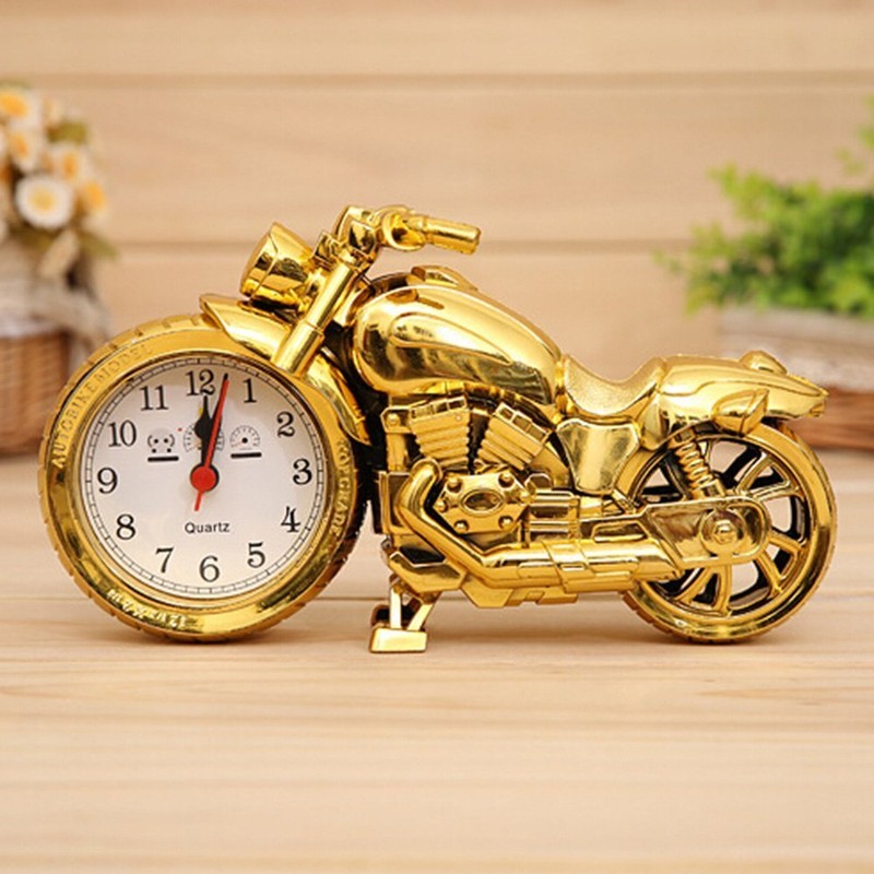 Gearmax Retro Motorcycle Style Students Alarm Clock Desk Time Clock