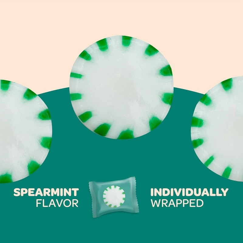 FUNTASTY Sugar-Free Starlight SPEARMINT Hard Candy- 1 Pound Pack