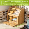 BMOSU Bread Box with Cutting Board Kitchen Bread Storage Organizer