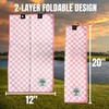 Against The Grain Microfiber Pink Golf Towel for Golf Bags