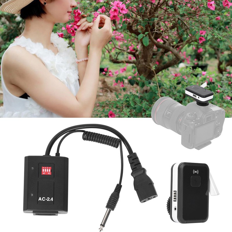 NiceFoto AC-2.4A Plastic Remote Control Trigger Anti Interference Support Synchronous