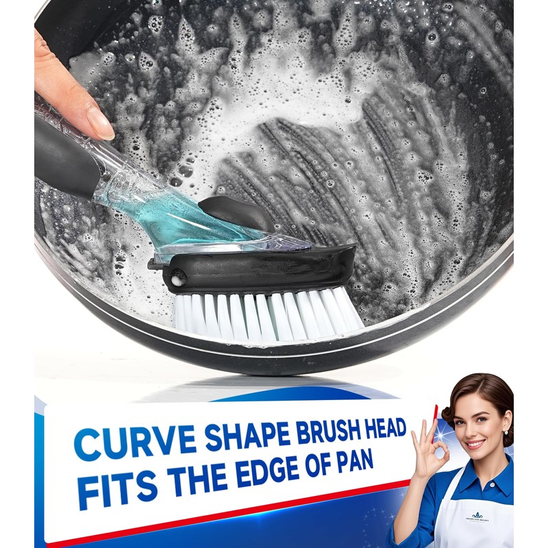 Dish Brush Head Replacement for OXO, 4 Pack Refill Head