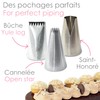 ScrapCooking - 3 boccole per tronchi di Natale - Boccole