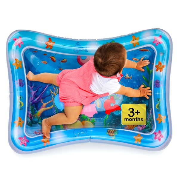 Tummy Time Water Mat – Inflatable Water Play Pad for