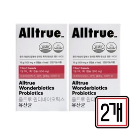 Alltrue Wonderbiotics Lactobacillus 30 capsules x 2 probiotics that support intestinal health / 올트루 원더바이오틱스 유산균 30캡슐 x 2개 장건강 도움 프로바이오틱스