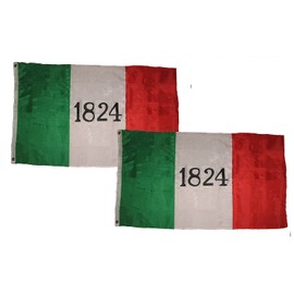 3x5 3’x5’ Wholesale Set (2 Pack) The Alamo 1824 Texas Battle Flag Banner Super Polyester Nylon Fade Resistant Double Stitched Premium Penant House Banner Grommets
