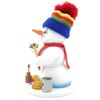 Kuhnert Ore Mountains Wood Art Incense Burner, Incense Figurine, Snowman,