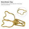 100pcs Binder Clip Hollow Cartoon Bear Long Tail Metal Paper