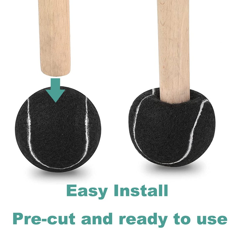 HPWFHPLF Precut Tennis Balls, 4PCS Walker Glide Balls, Heavy Duty