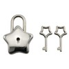 Tegg Star Shape Padlock Vintage Style Silver Tone Mini Archaize