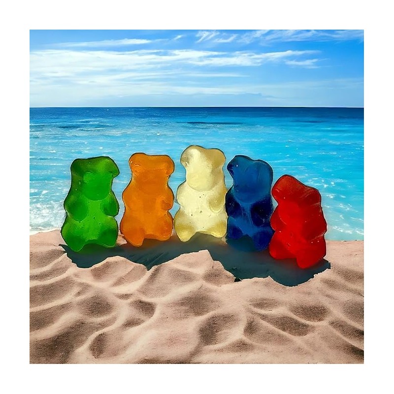 Klub Bulk Sugar-Free Gummi Bears Candy-1.5 lbs Delicious Fruit Flavor