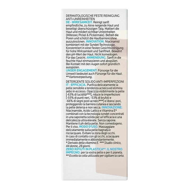 La Roche Posay Effaclar Barra Espumosa Limpiadora