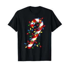 Candy Cane Merry and Bright Christmas Lights Candy Costume T-Shirt