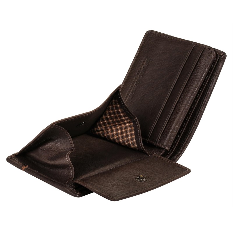 bruno banani Genuine Leather Men's Wallet - 022003, brown, rfid